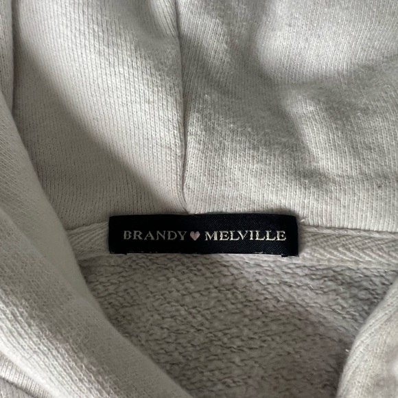 White Crystal Hoodie Brandy Melville - Picture 3 of 3